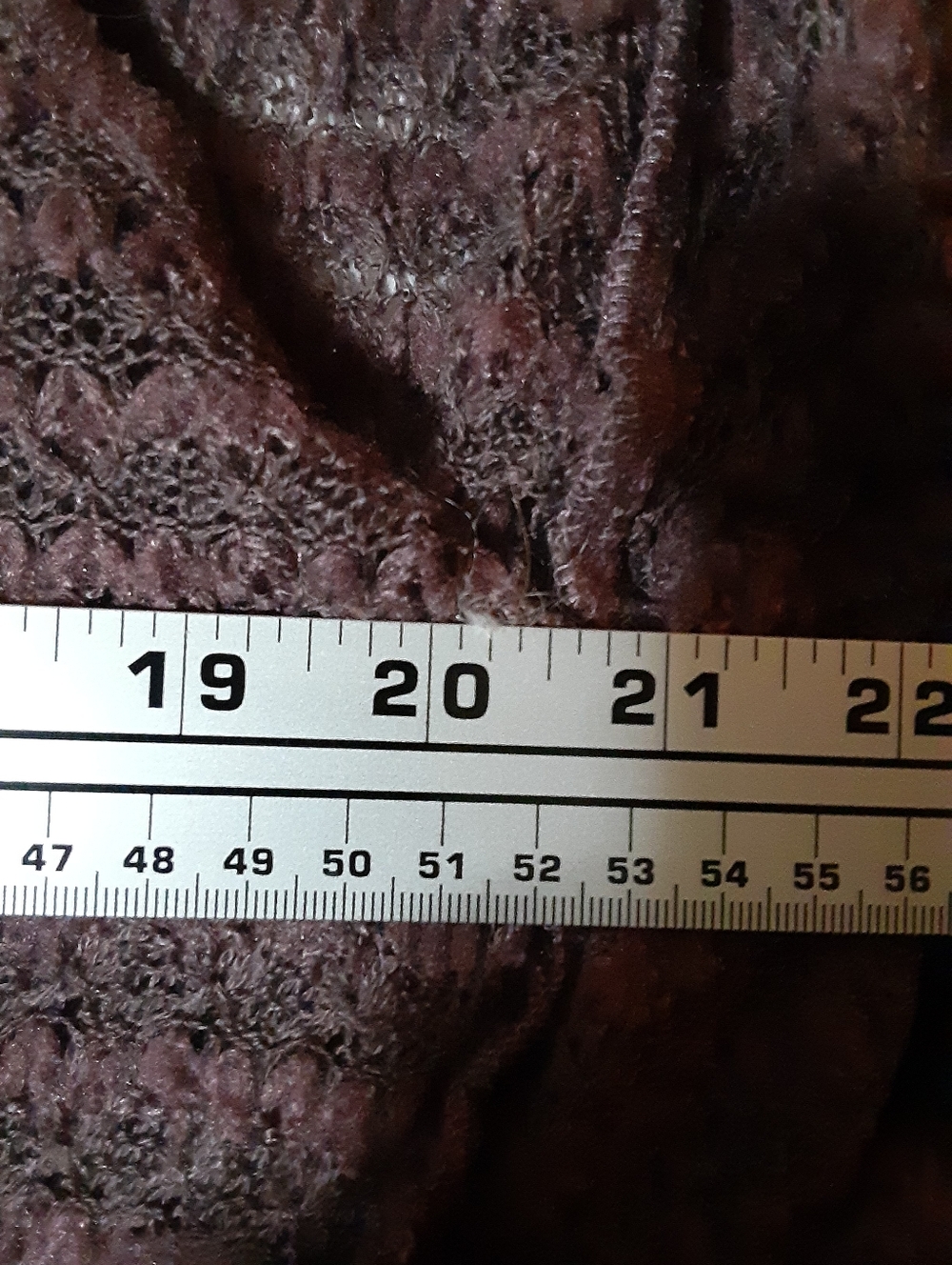 Boho Textured Raw Hem Cardigan Top Merlot Lace Cuff Free People Vibe - Picture 9 of 10